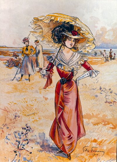 Die Elegante am Strand. von Felix Fournery
