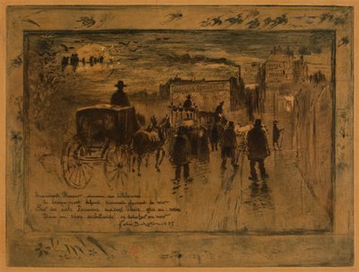 Convoi Funèbre am Boulevard de Clichy Trauerzug am Boulevard de Clichy, 1887 von Felix Hilaire Buhot