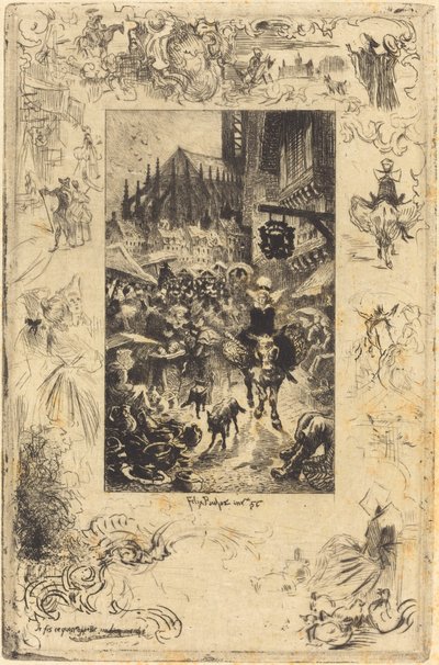 Ich machte, was man ein gutes Geschäft nennt, 1878 von Felix Hilaire Buhot