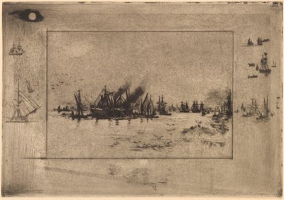 Der Hafen mit Möwen (Le Port aux Mouettes) von Felix Hilaire Buhot