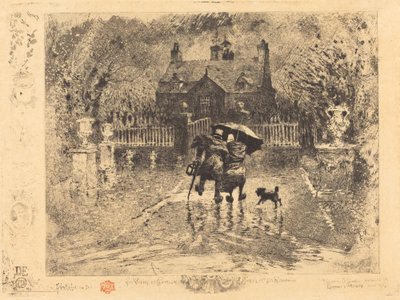 Die Nachbarn auf dem Land, 1879-1880 von Felix Hilaire Buhot