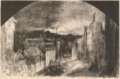 Montmartre am 14. Juli, Bastille-Tag in Montmartre, 1892 von Felix Hilaire Buhot