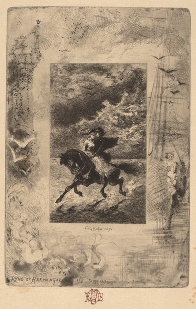 Ryno et Hermangarde, 1847-1898 von Felix Hilaire Buhot