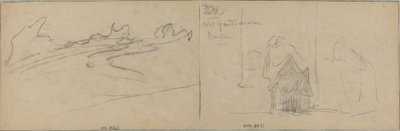 Studien von Wolken und einer alten Frau von Felix Hilaire Buhot