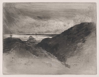 Die Klippe - Bucht von Saint-Malo von Felix Hilaire Buhot