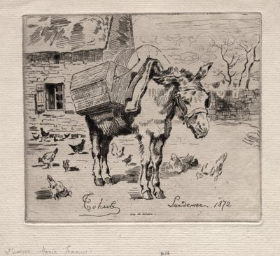 Das Maultier, Marie-Jeanne, 1872 von Felix Hilaire Buhot