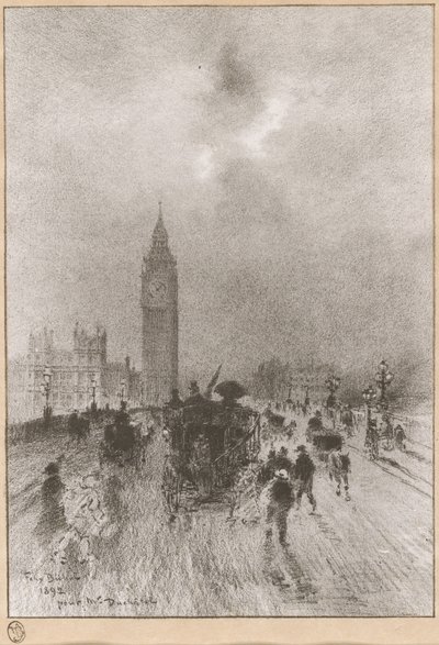Der Victoria Clock Tower London, 1892 von Felix Hilaire Buhot