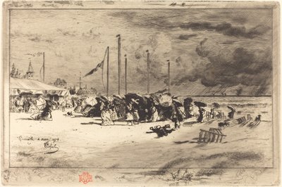Ein Sturm in Trouville, 1874-1875 von Felix Hilaire Buhot