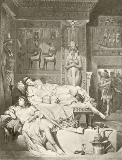 Antonius und Cleopatra. Akt-V, Szene II (Gravur) von Felix Octavius Carr Darley