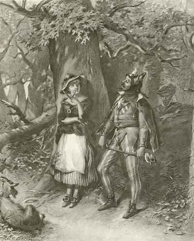 Wie es euch gefällt. Akt III, Szene III von Felix Octavius Carr Darley