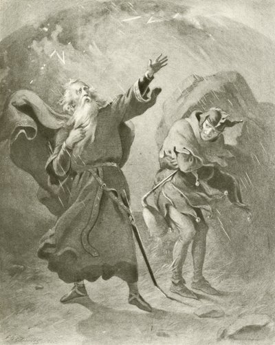 König Lear. Akt III, Szene II (Gravur) von Felix Octavius Carr Darley