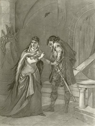 Macbeth. Akt II, Szene II (Gravur) von Felix Octavius Carr Darley