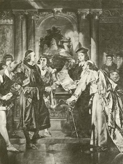Der Kaufmann von Venedig. Akt IV, Szene I (Gravur) von Felix Octavius Carr Darley