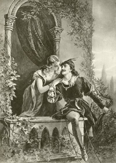 Romeo und Julia. Akt III-Szene V von Felix Octavius Carr Darley
