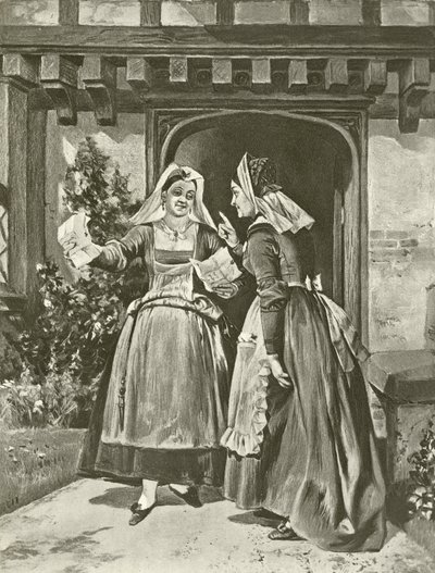 Die lustigen Weiber von Windsor. Akt II, Szene I von Felix Octavius Carr Darley