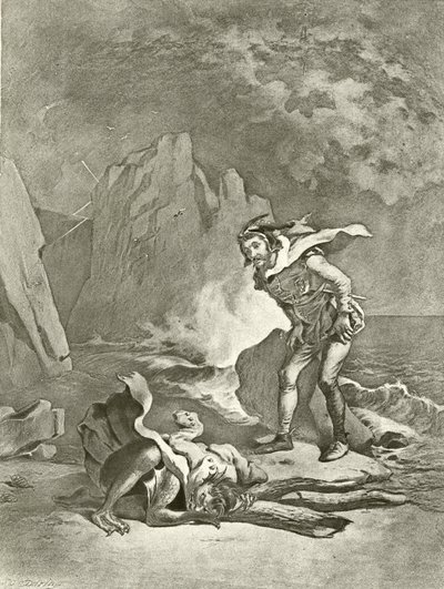 Der Sturm. Akt II, Szene II von Felix Octavius Carr Darley