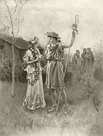Wintermärchen. Akt IV, Szene III von Felix Octavius Carr Darley