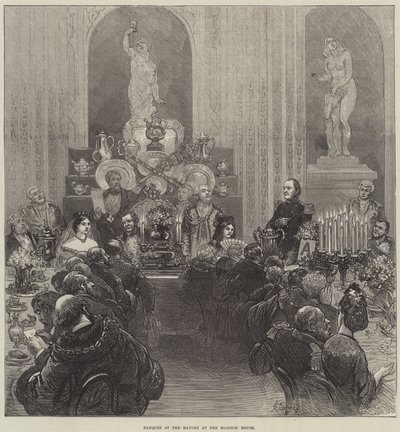 Bankett der Bürgermeister im Mansion House von Felix Regamey