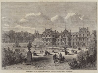 Blick auf den Palast des französischen Senats, aus den Gärten des Luxemburgs von Felix Thorigny