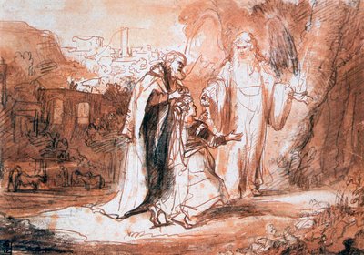 Ein Engel des Herrn erschien der Frau von Manoah ..., um 1636-1680 von Ferdinand Bol