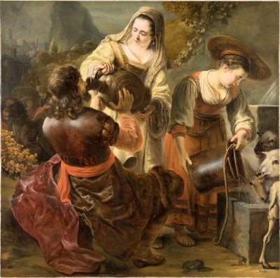 Rebekka und Eliezer am Brunnen, ca. 1645 von Ferdinand Bol