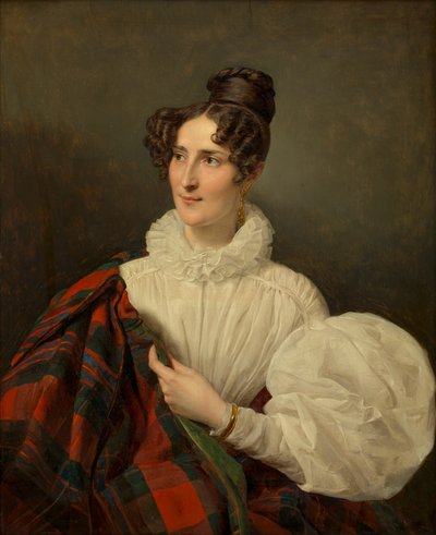 Dame im weißen Kleid von Ferdinand Georg Waldmüller