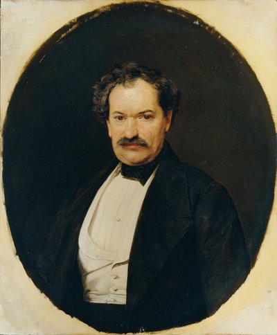 Herr in schwarzem Rock mit weißer Weste von Ferdinand Georg Waldmuller