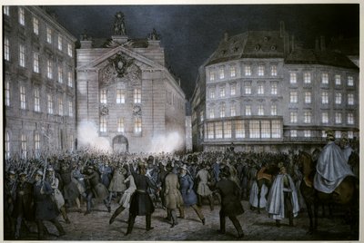 MÄRZREVOLUTION: Die Studenten bewaffnen sich am Vorabend des 13. März von Ferdinand Hofbauer