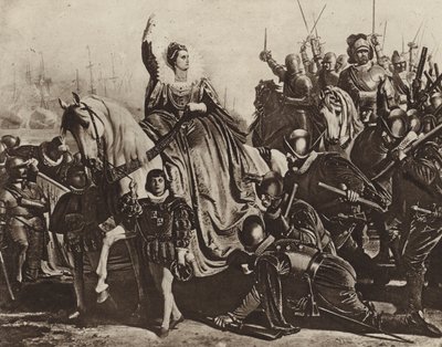 Königin Elisabeth in Tilbury (Fotogravur) von Ferdinand II Piloty