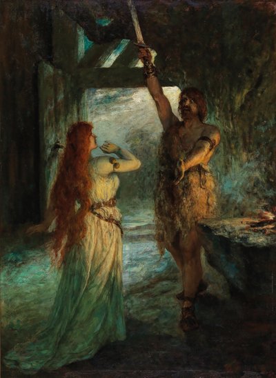 Walküre 1. Akt: Sieglinde und ihr Bruder Siegmund von Ferdinand Leeke