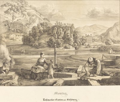 Montag - Rosenecker Garten bei Salzburg von Ferdinand Olivier