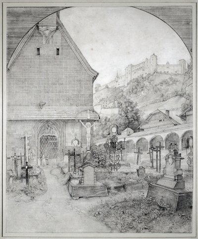 Petersfriedhof in Salzburg, Österreich von Ferdinand Olivier