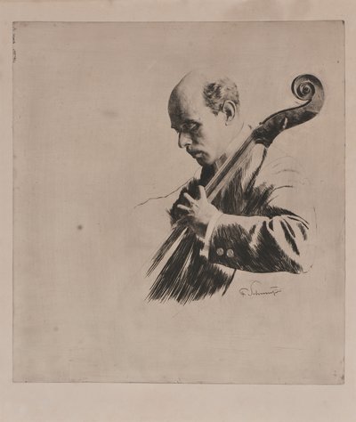 Pablo Casals spielt von Ferdinand Schmutzer