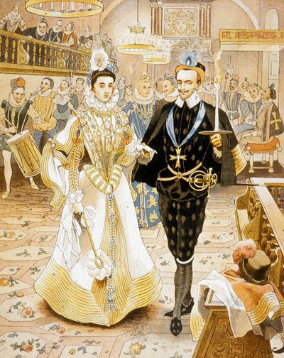 Französischer König Heinrich III. und der Fackeltanz von Ferdinand Sigismund Bac
