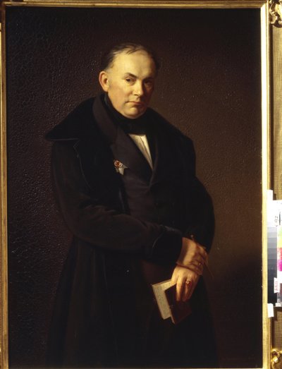 Porträt des Dichters Wassili Andrejewitsch Schukowski (1783-1852) von Ferdinand Theodor Hildebrandt