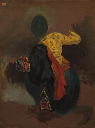 Figur in türkischer Tracht, um 1856-63 von Ferdinand Victor Eugene Delacroix