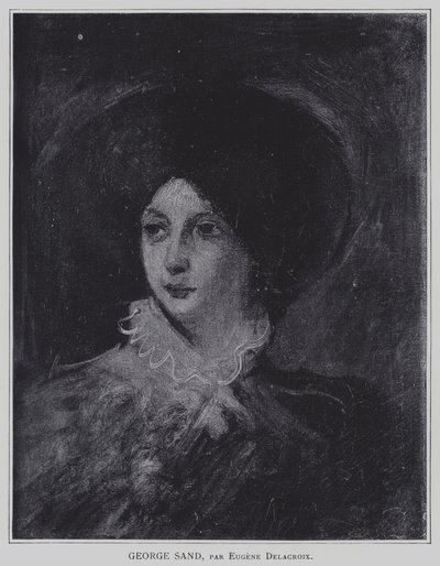 George Sand von Ferdinand Victor Eugene Delacroix