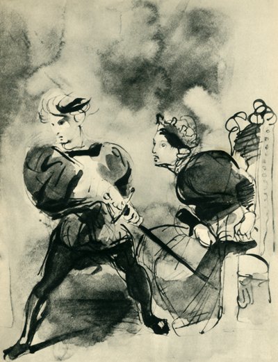 Hamlet und Polonius, ca. 1830er Jahre, 1943 von Ferdinand Victor Eugene Delacroix