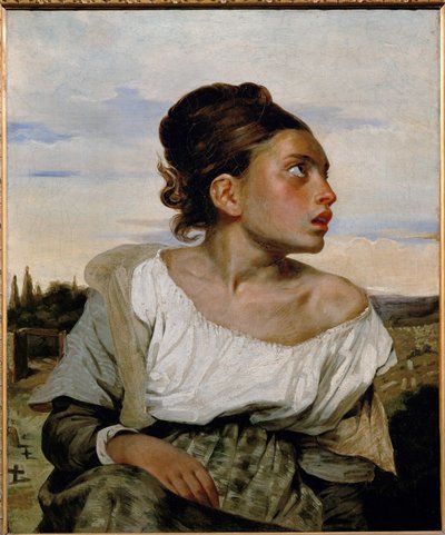 Junge Waise auf dem Friedhof von Ferdinand Victor Eugene Delacroix