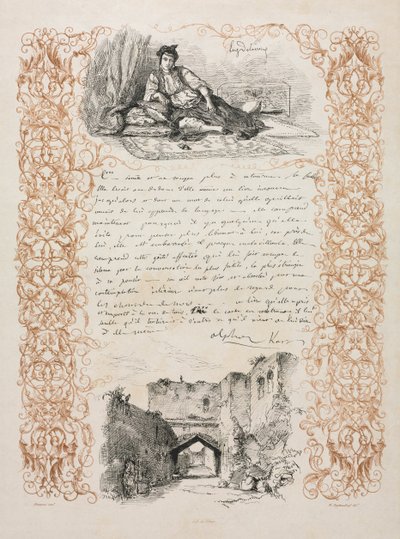 Jüdin von Algier und eine Straße in Algier, 1838 von Ferdinand Victor Eugene Delacroix