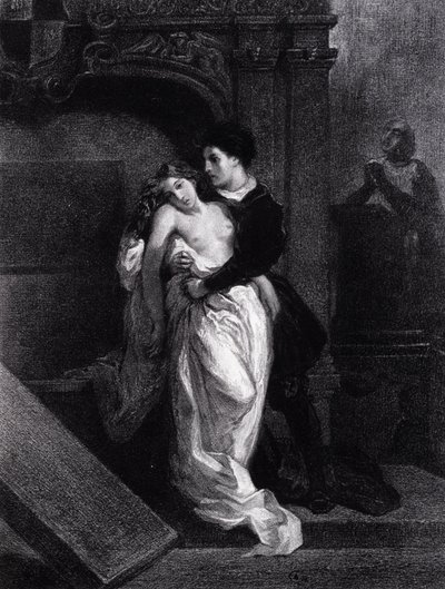 Romeo und Julia - Gravur von Eugène Delacroix von Ferdinand Victor Eugene Delacroix