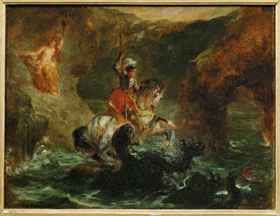 Heiliger Georg kämpft gegen den Drachen von Ferdinand Victor Eugene Delacroix