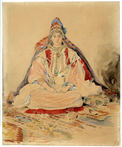 Die jüdische Hochzeit von Tanger. Aquarellzeichnung von Eugene Delacroix (1798-1863) von Ferdinand Victor Eugene Delacroix