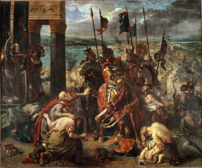 Die Eroberung von Konstantinopel durch die Kreuzfahrer am 12.04.1204 von Ferdinand Victor Eugene Delacroix