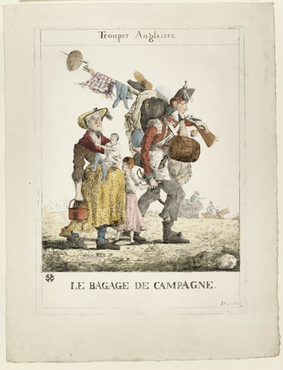Englische Truppen: das Feldgepäck von Ferdinand Victor Eugene Delacroix