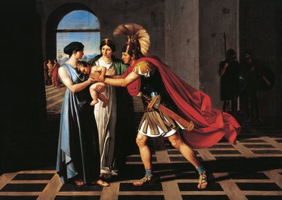 Andromache fängt Hector am Scaean-Tor ab von Ferdinando Castelli