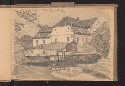 Häuser in Goldingen von Ferdynand Ruszczyc