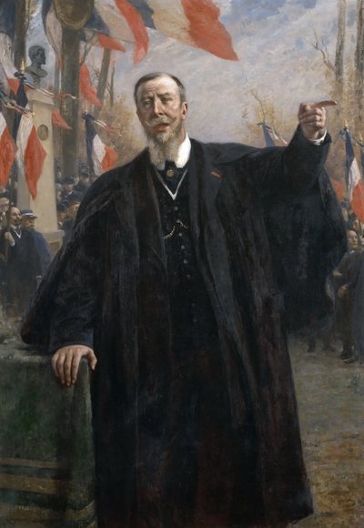 Paul Déroulède 1846-1914 hält eine Rede in Bougival, Januar 1913 von Fernand Cormon