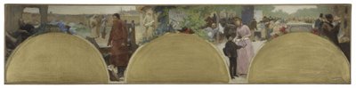Skizze für das Hôtel de Ville de Paris: Geschichte der Schrift, moderne Zeiten, ca. 1890 von Fernand Cormon