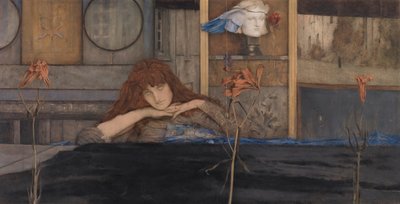 Ich schließe meine Tür hinter mir ab von Fernand Khnopff
